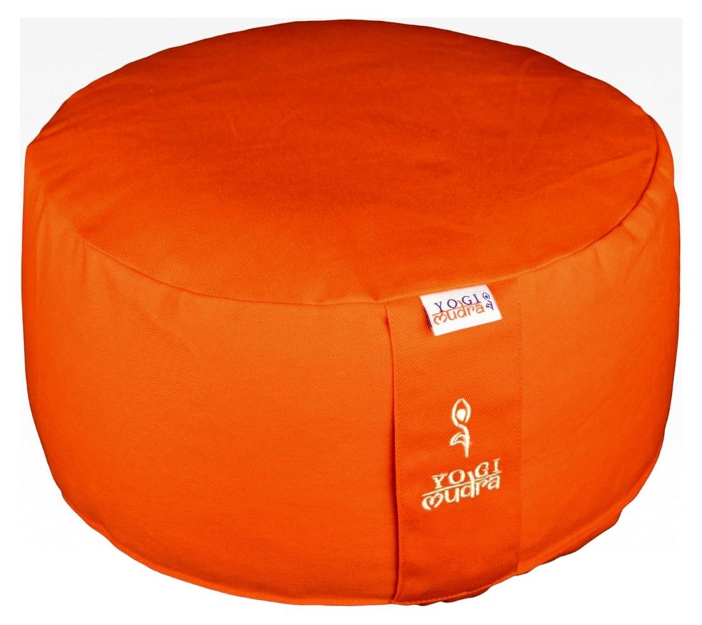 Ersatzbezug für rundes Meditations- und Yogakissen Ø30x15 cm – Baumwollbezug mit Kordelzug – Bezug für Sitzkissen bei Yoga und Meditation ...