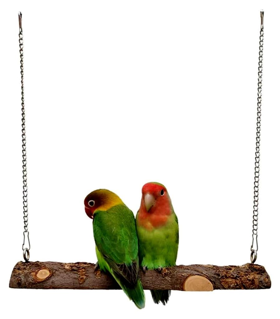 Vogel Sitzstangen aus Naturholz, Vogelspielzeug, Naturholz Zweige, Vogelschaukel für Käfige, geeignet für Papageien, Wellensittiche, Kanarienvö...