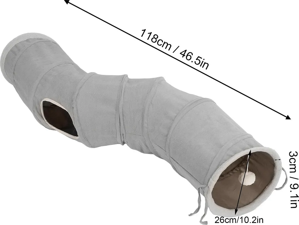 Jouet Tunnel Interactif pour Chat avec Balle et Structure Renforcée - 4