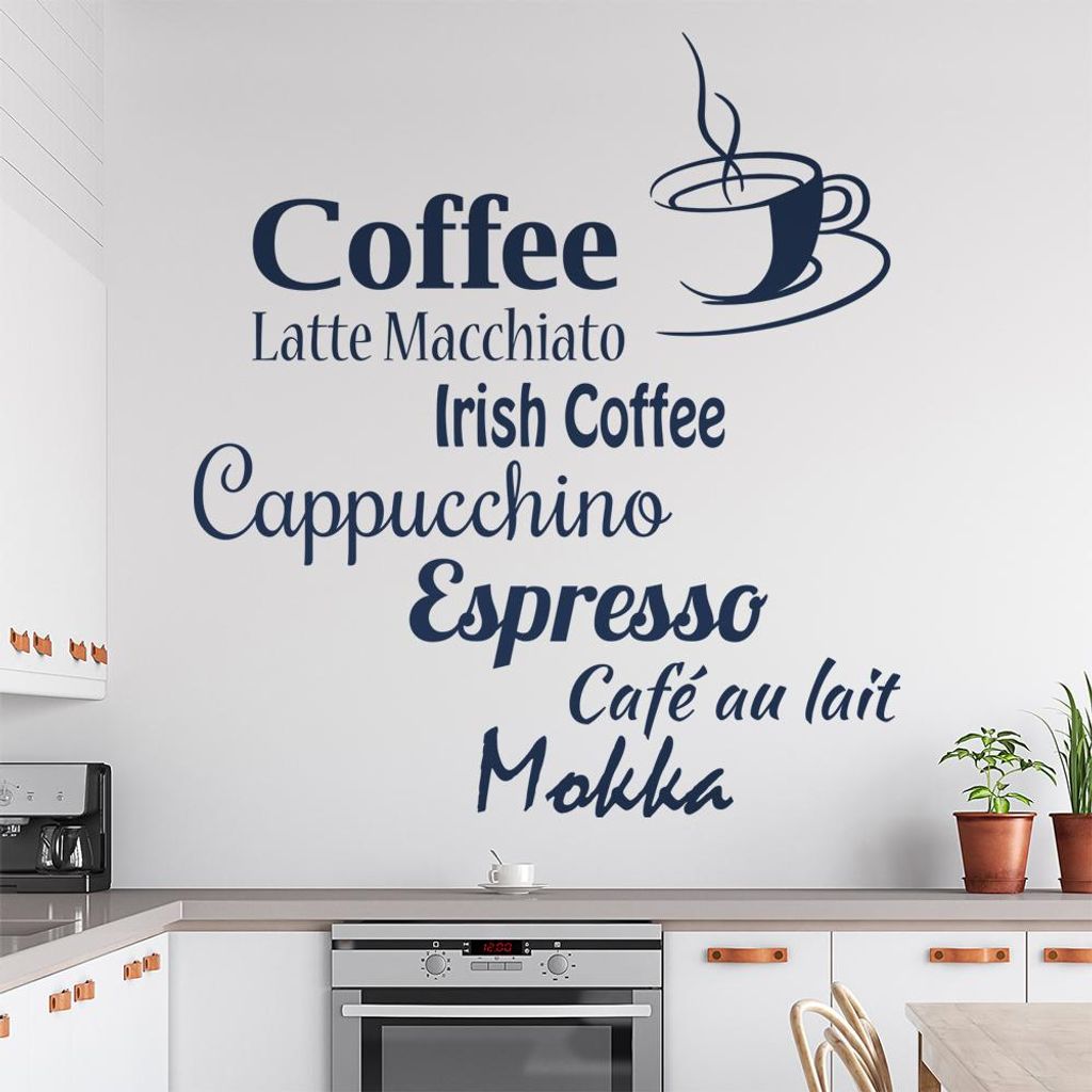 Wandtattoo Kaffee Nr. 1 Wandtattoo in 6 Größen - Wandaufkleber Wall Sticker - Dekoration, Küche, Wohnzimmer, Schlafzimmer, Badezimmer