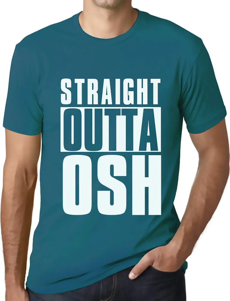 Herren Grafik T-Shirt Direkt aus dem Osh – Straight Outta Osh – Öko-Verantwortlich Vintage Jahrgang Kurzarm Lustige Druck Geburtstag Geschenk ...