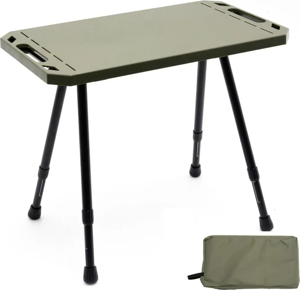Tavolino Pieghevole INF Verde: Portatile e Regolabile per Picnic