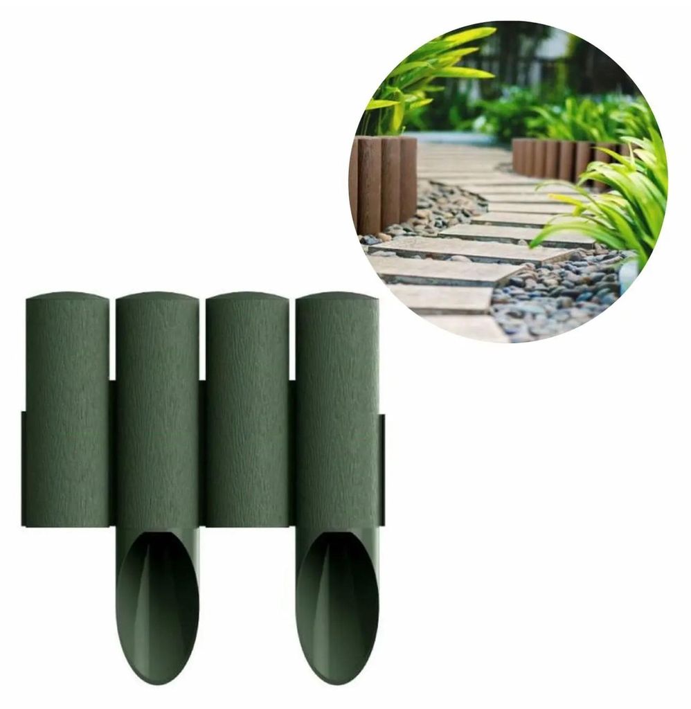Palizzate di plastica verde 23cm x 25,5 cm | Aiuole Immagine del prodotto 