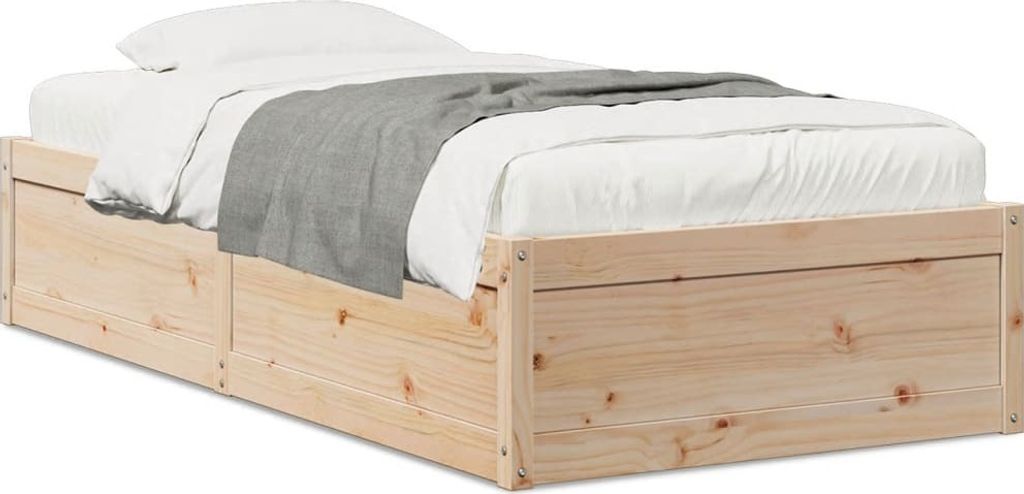 (Angebot 2026)Massivholzbett - HOMMIE - Einzelbett - Moderne design - ohne Matratze 90x190 cm Kiefernholz GermanyMöbel 15293 - Klassische Betten