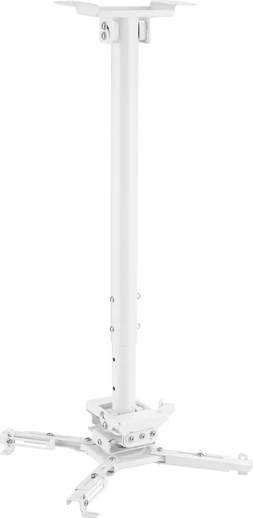 Support vidéoprojecteur blanc extensible 90cm - Fixation plafond stable