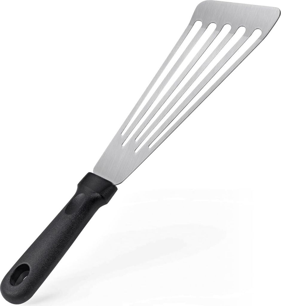 Fischwender Pfannenwender aus Edelstahl, flexibel & robust, spülmaschinengeeignet, ergonomischer Griff, vielseitig für Küche, Braten & Backen