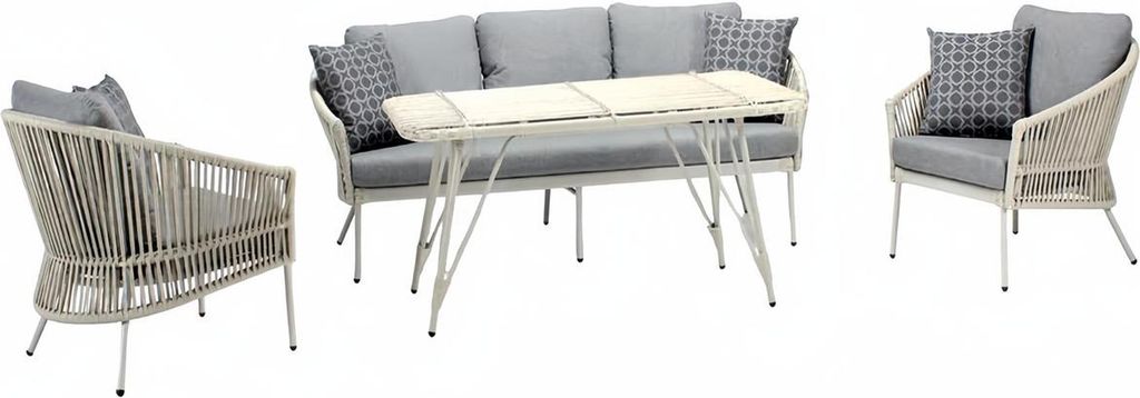 Rattanmöbel Sofagarnitur Gartenmöbel Terrasse Set Lounge Balkon Outdoor 4tlg.