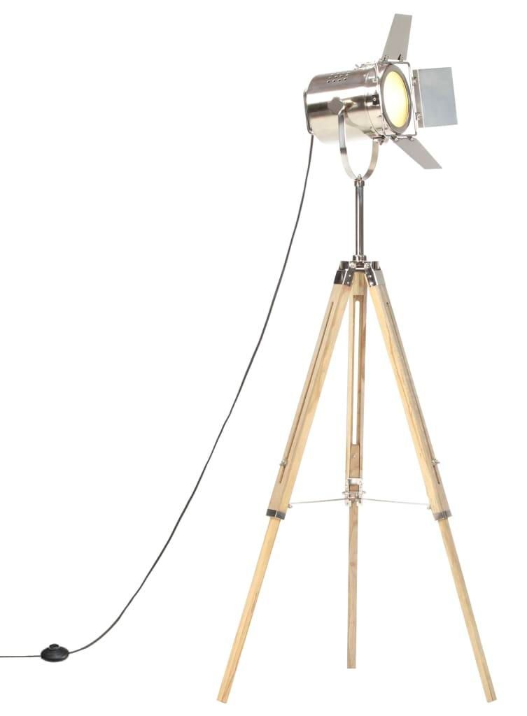 vidaXL Stojací lampa Tripod z masivního dřeva Mango 140 cm Obrázek produktu 