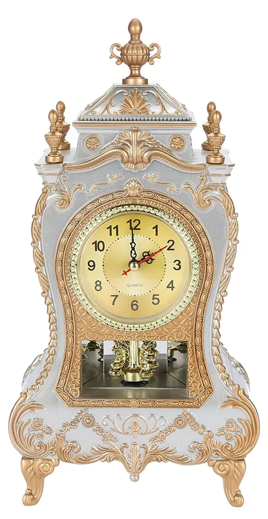 Horloge de table pour maison style ancien, réveil blanc de bureau