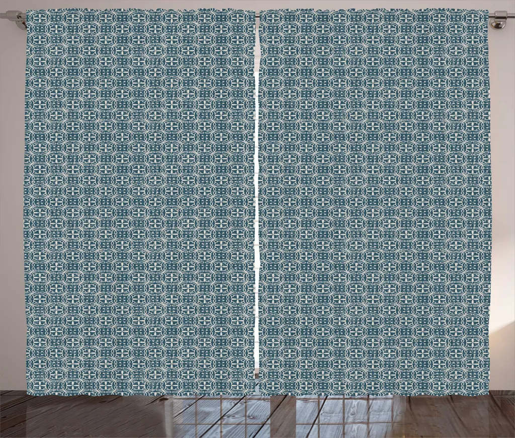 Tenda Satin ABAKUHAUS 280x245cm Verde Acqua Scuro Vintage