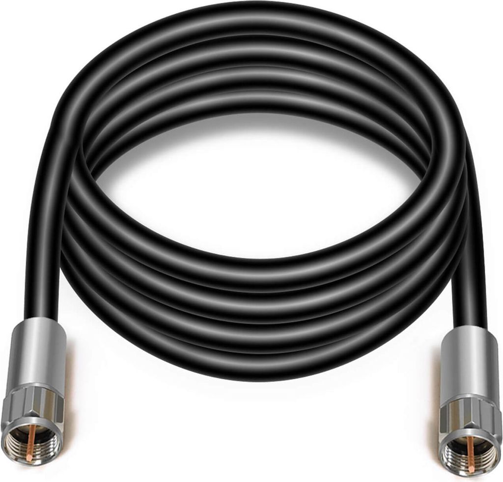 Koaxialkabel KUPFER 135dB F-Kompressionstecker Unitymedia / Vodafone HD Receiver