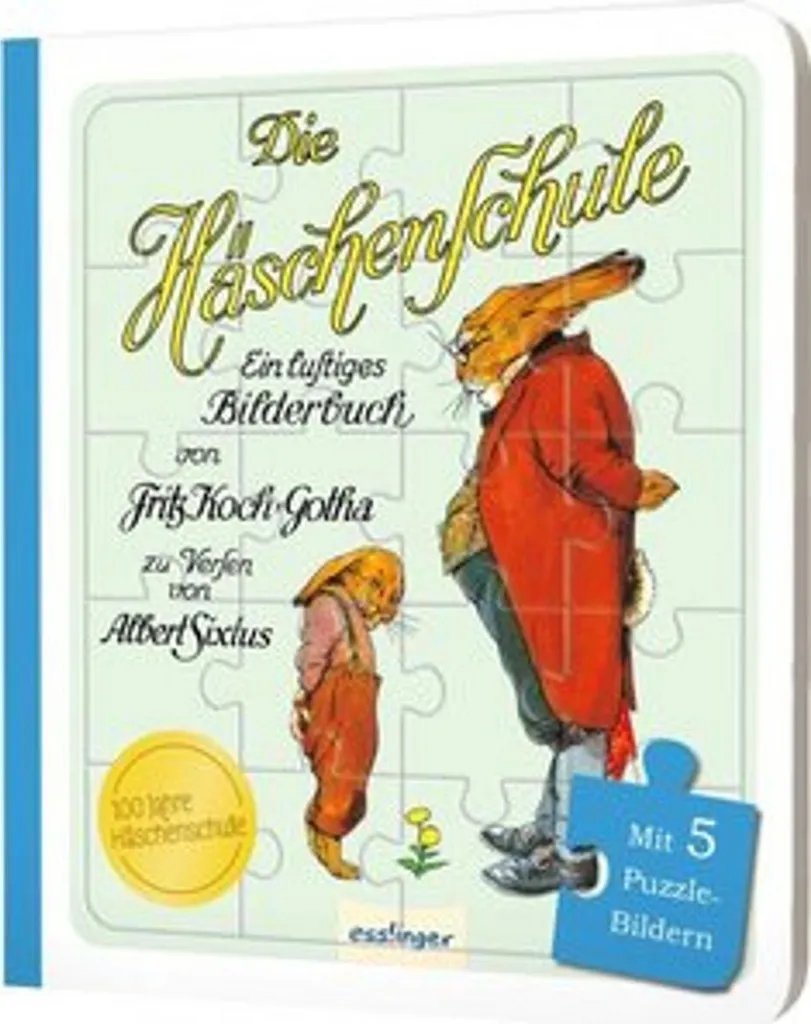 Die Häschenschule Livre Puzzle Amusant pour Enfants avec 5 Puzzles