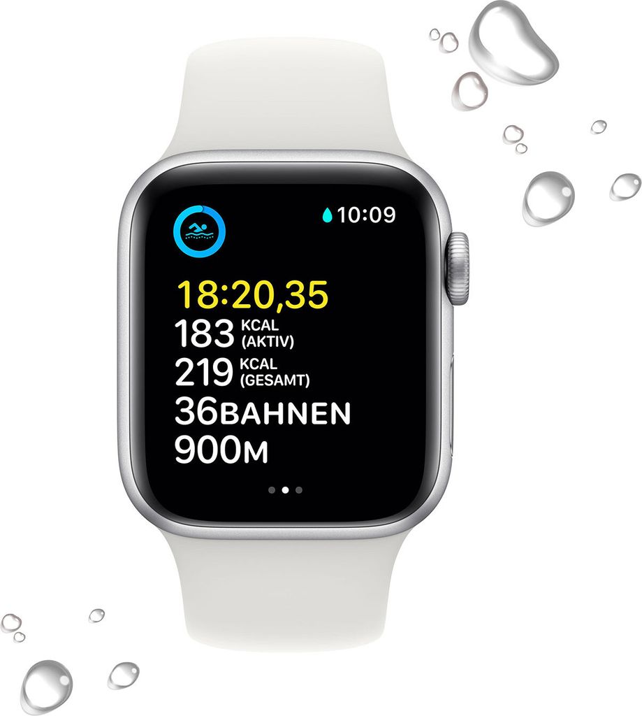 Apple Watch SE GPS+Cell 44mm Alu Silver/White Sport Band Produktbild 13