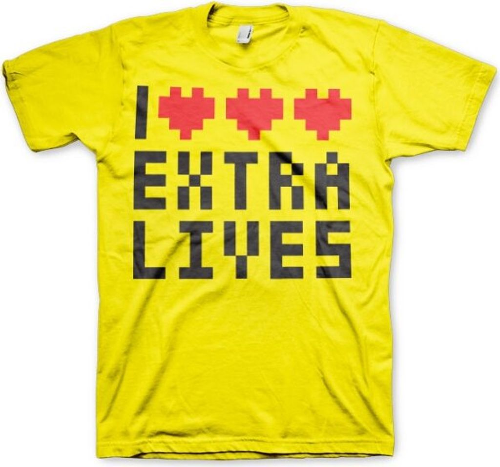 I Love Extra Lives T-Shirt - XX-Large - Yellow
