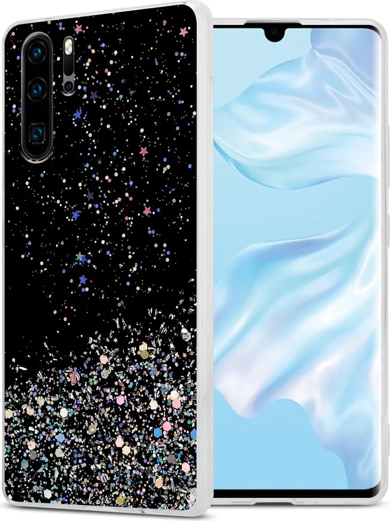 Cover Huawei P30 Pro TPU Glitter Nero - Custodia Protettiva Cadorabo