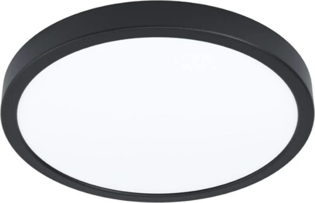 Plafonnier LED Rond ø28,5 cm Noir EGLO Fueva 5 Luminaire de Salon