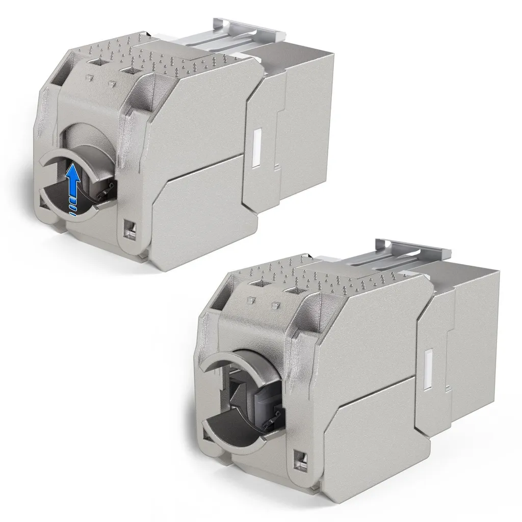 Module Keystone RJ45 Cat.7 blindé STP sans outils pour réseau Ethernet