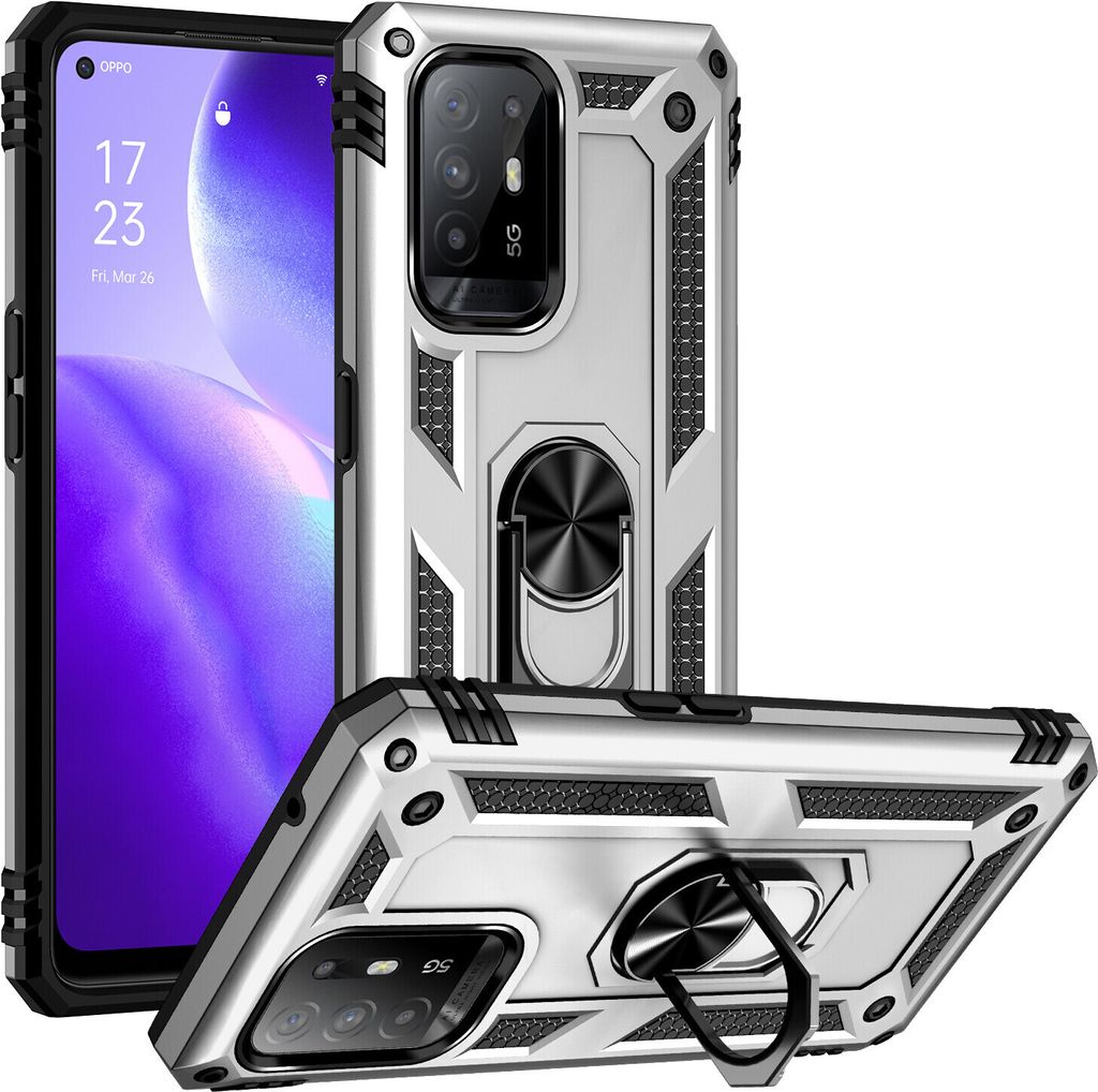 OPPO A94 5G Hülle, Dual Layer Robust Militäre Schutzhülle Produktbild 
