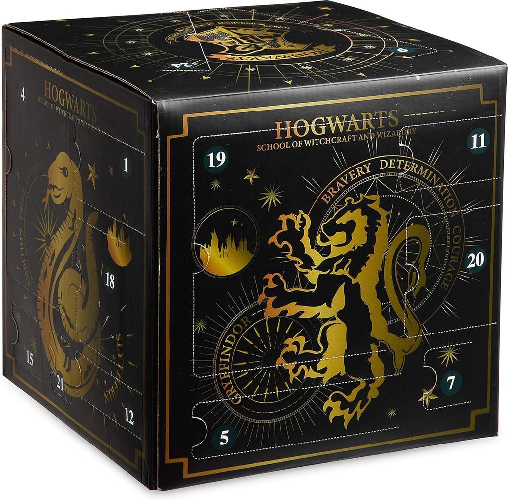Harry Potter Adventskalender 2025 für Mädchen, 24 Überraschungen, Schmuck, Haarschmuck, Schrein, Gryffindor, Geschenkidee Weihnachten