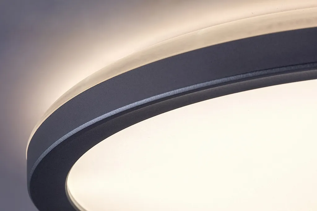 Plafonnier LED pour plafond bas Argent 28cm - Solution gain de place - 4