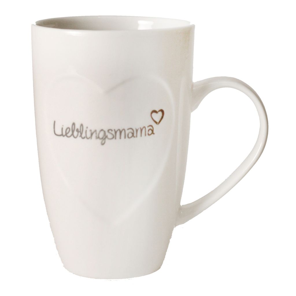 Lieblingsmama Kaffeebecher mit Herzvertiefung Produktbild 