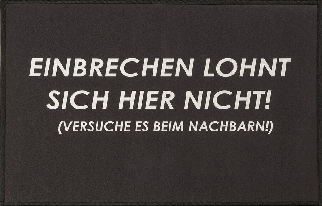 Fußmatte Einbrechen lohnt nicht... Türvorleger mit Spruch Produktbild 