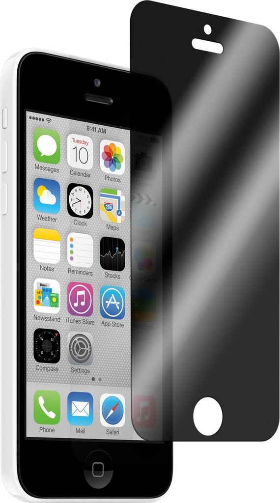 1er-Pack PhoneNatic Glas-Folie Privacy kompatibel mit Apple iPhone 5c - Panzerglas für iPhone 5c