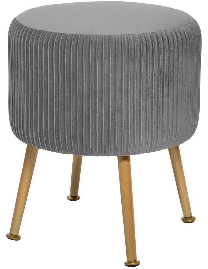 Loungehocker SOLARO Ø 35 cm grau - Atmosphera Produktbild 