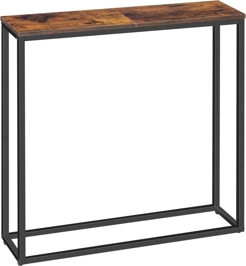 Console Entrée Industrielle 75cm - Table Console étroite Bois et Métal