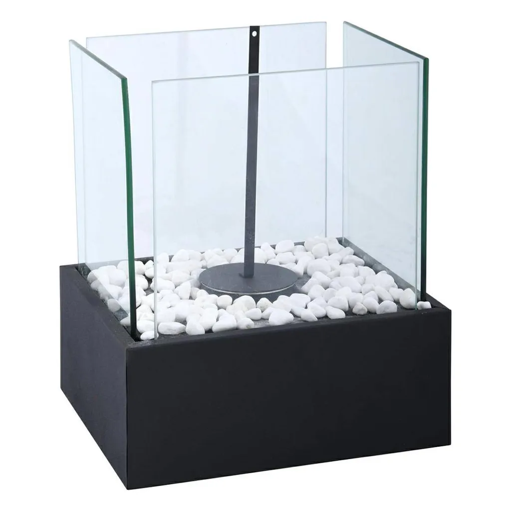 Cheminée rectangulaire de terrasse pour soirées d'hiver et chauffage extérieur