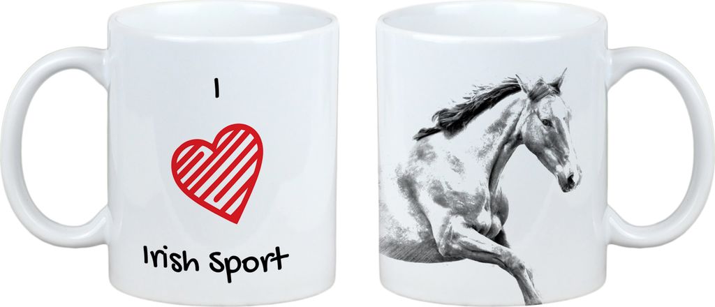 Irischer Sport - Tasse mit Pferd, niedliche Tasse mit Grafik, Geschenk mit Ihrem Foto von der Marke Art-Dog
