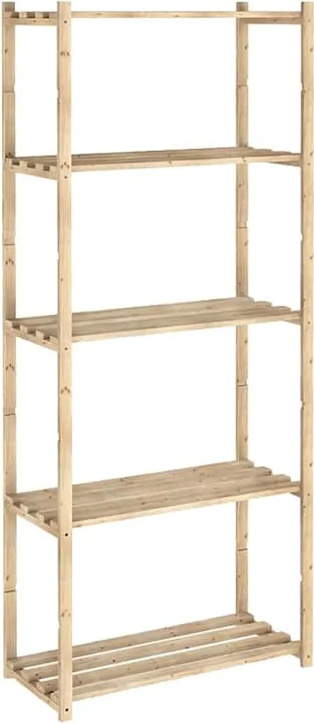 Étagère de rangement pour buanderie ou bureau bois 5 tablettes 171 cm