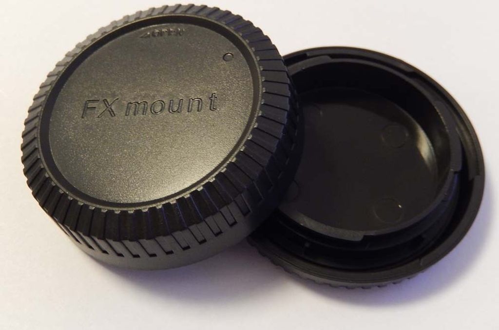 vhbw Objektivdeckel-Set kompatibel mit Fujifilm X-E2, Fujinon LENS XF60mmF2.4 Macro, X-A1, X-M1, X-E1 Kamera - Rück- und Gehäusedeckel Schwarz