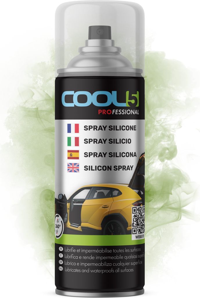 COOL5 Silicon Spray - Silikonspray für Autodichtungen, Gummiteile und Sicherheitsgurte, 400ml + Universalreiniger 500ml
