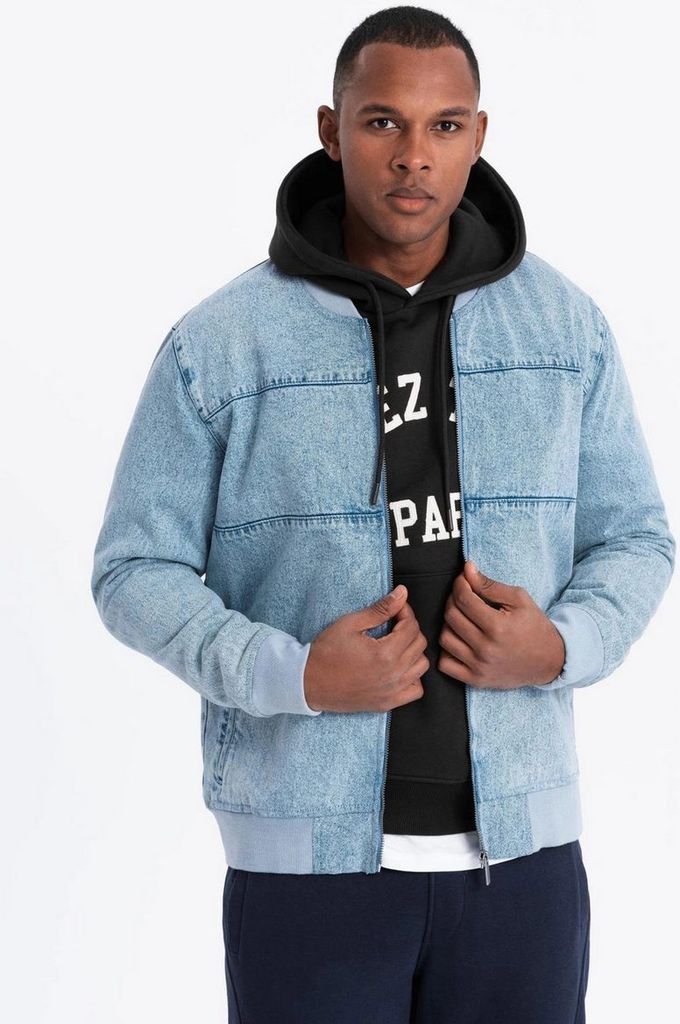 Ombre Clothing Herren-Bomber Ndamukong hellblau M Produktbild 