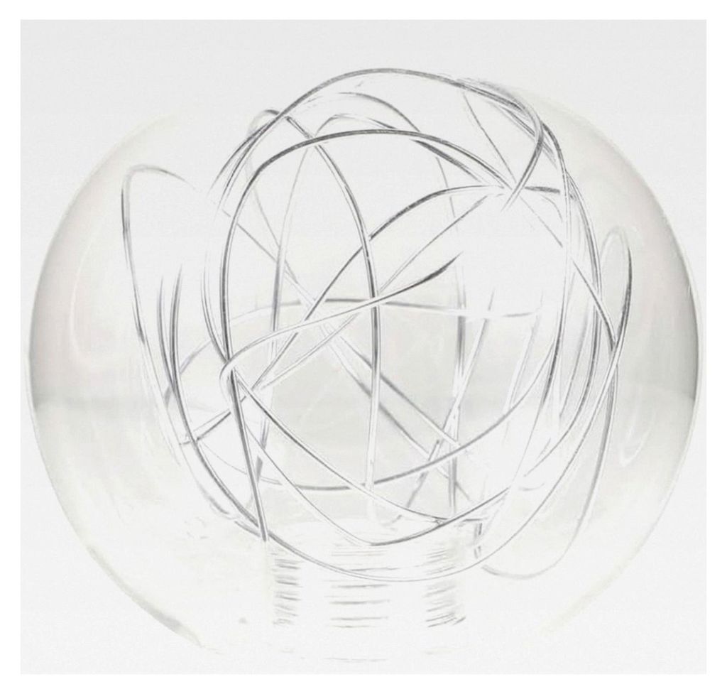 G9 Lampenschirm Kugel aus Glas 4,7 Zoll Aluminiumdraht Rund Ersatz für Molekularlampe Deckenleuchte Wandlampe Transparent