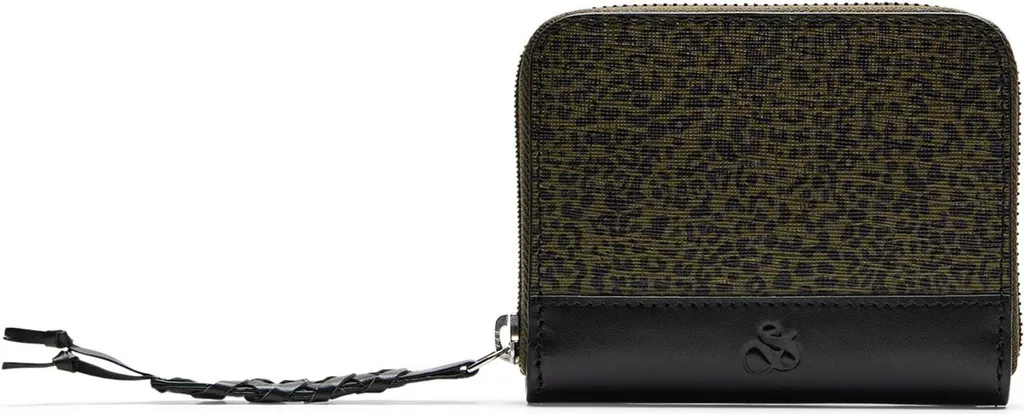 Étui Carte Crédit Cuir Véritable Scotch & Soda Imprimé Léopard Coloré