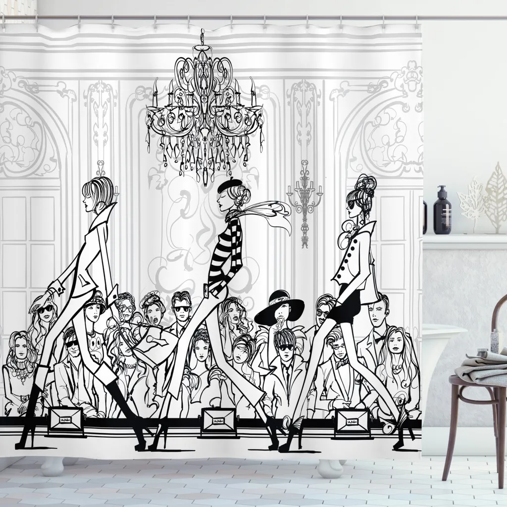 Tenda Bagno Design Passerella Moda 175x180 | ABAKUHAUS Waterproof