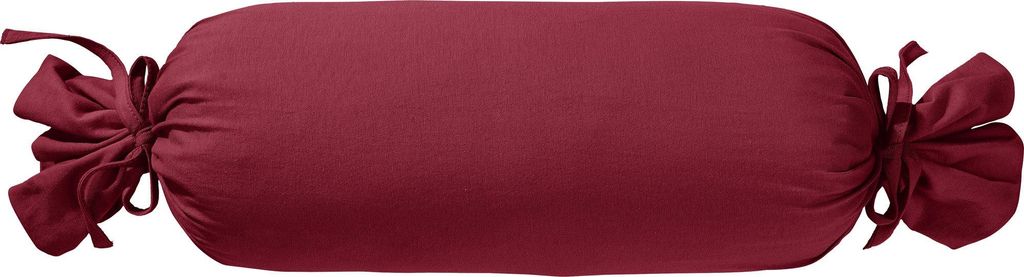 Erwin Müller Nackenrollenbezug Murnau" weinrot 40x15 cm Ø"