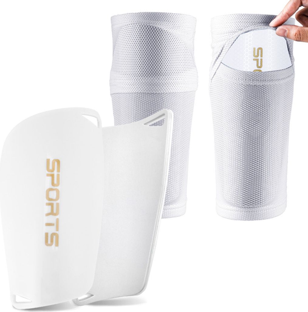 1 Paar Fußball-Schienbeinschoner für Kinder, Jugendliche und Erwachsene, weich gepolsterte, stoßdämpfende Schienbeinschoner mit Sockenhülle, b...