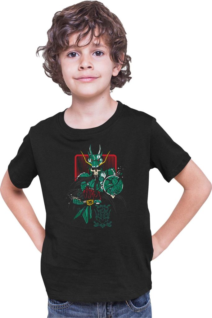 Kinder T-Shirt Japan Anime Manga Saint Anime Seiya Zombie Knight 03 Undead Seiya, 12-13 Jahr - 152 / Schwarz