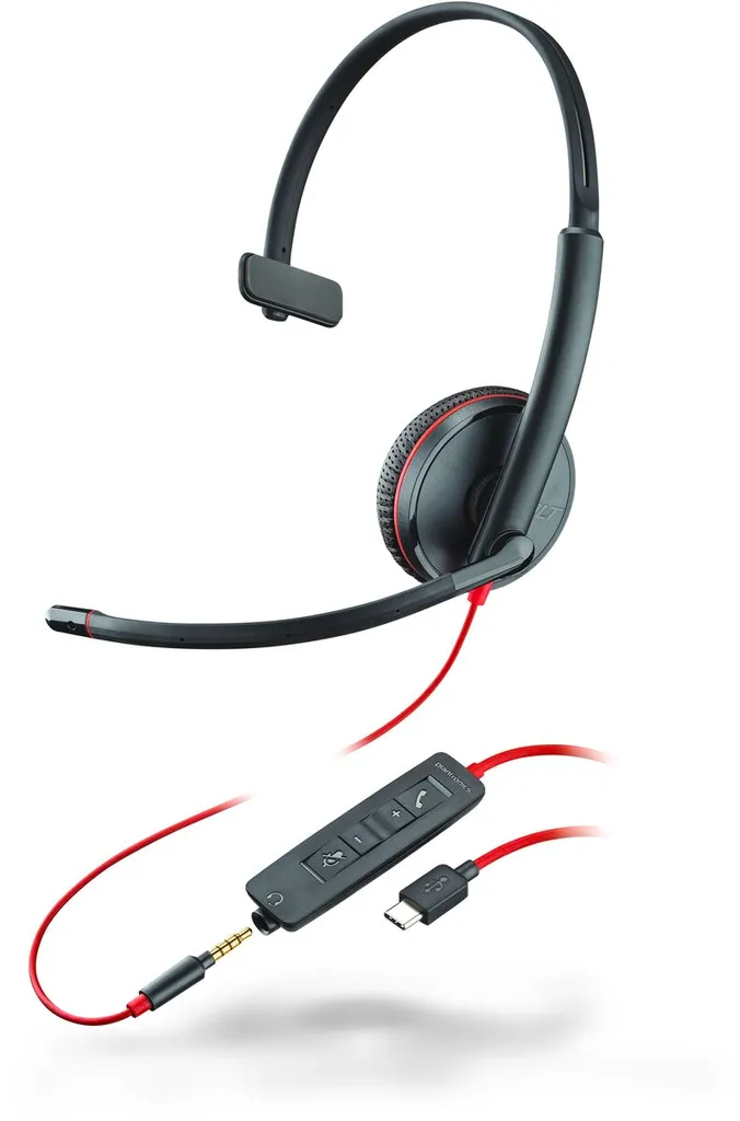 Poly Headset Blackwire C3215 monoaurale USB-C e 3,5 mm