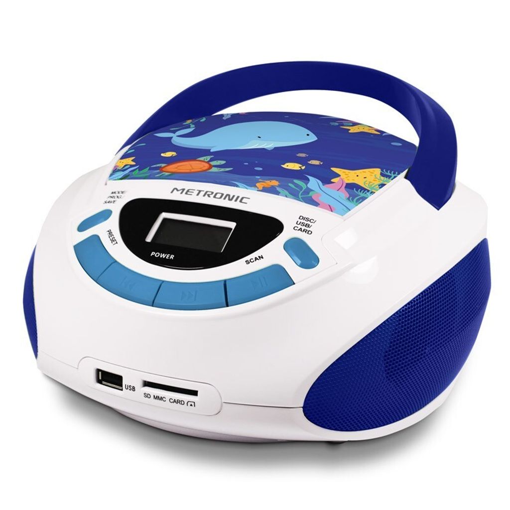 Metronic 477170, Blau, Weiß, Tragbarer CD-Player Produktbild 