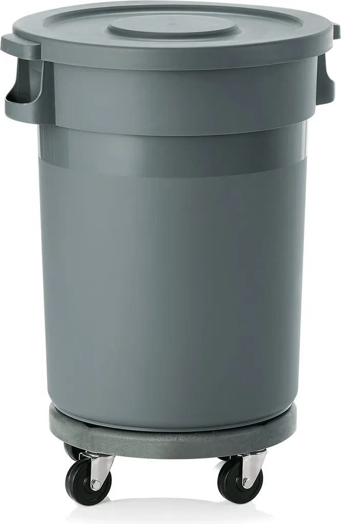 Conteneur à déchets mobile 80L, bac roulant robuste en polypropylène
