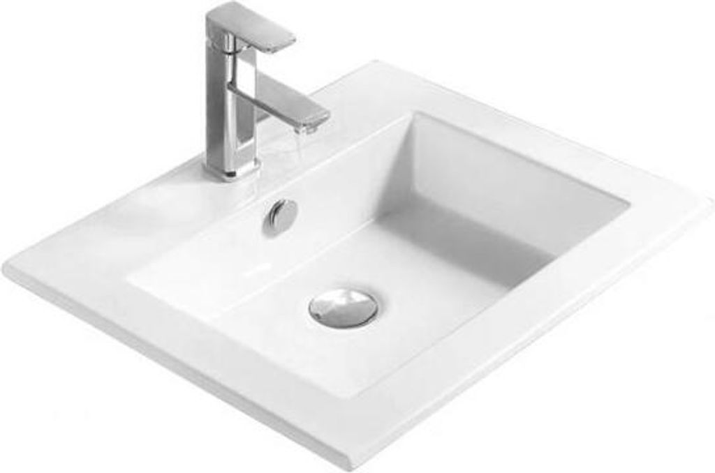 Mexen Lora umywalka wpuszczana w blat 53 x 46 cm, biała - Zdjęcie produktu 
