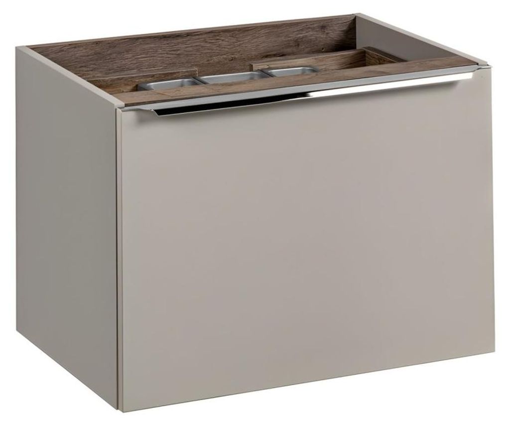 Möbelwaschtisch VANTA taupe 60 cm – hängendes Modell mit 2 Schubladen