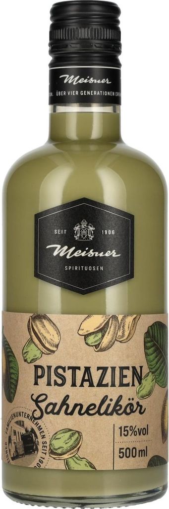 Meisner Pistazien Sahne Likör 0,5 L 15% Vol Produktbild 