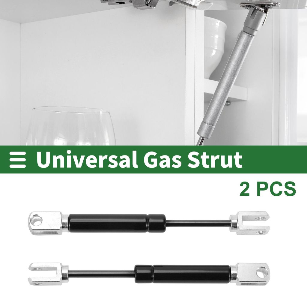 Universal-Hebestützen, Gasdruckfeder, 7 Zoll/180 mm, 5 lb/22 N/2 kg, Kohlenstoffstahl, Schwarz, 2 Stück