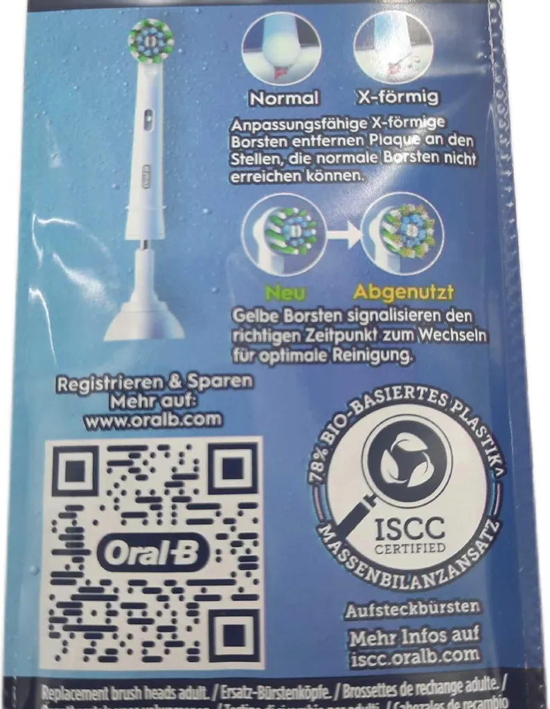 Pack de 6 brossettes Oral-B Pro CrossAction X Shape compatibles White - 29