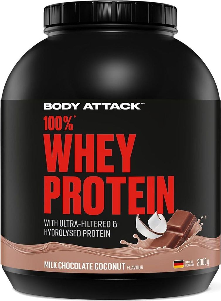 Body Attack 100% Whey- 2 kg Milk Chocolate Coconut